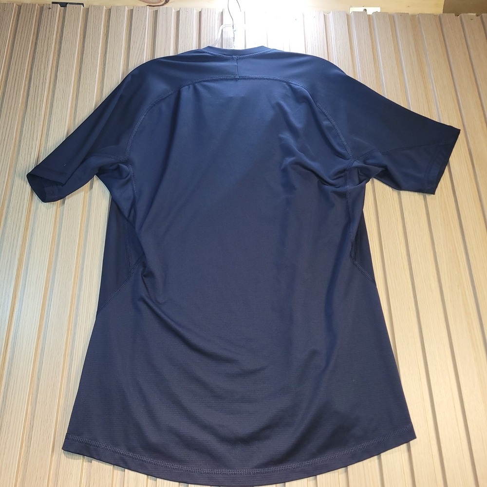 Adidas Alphaskin Climacool Mens XL Navy Blue Compression Short Sleeve Shirt - Picture 2 of 9